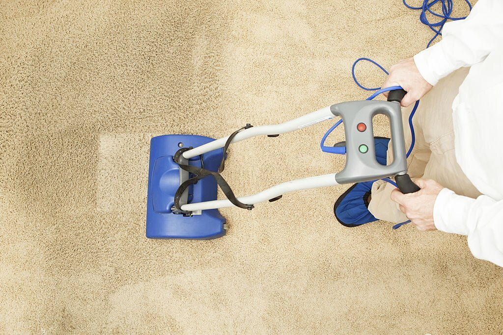 How often should the carpet be professionally cleaned? 