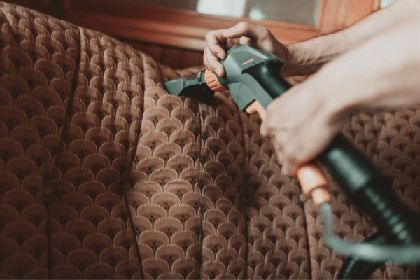 Vacuuming upholstery